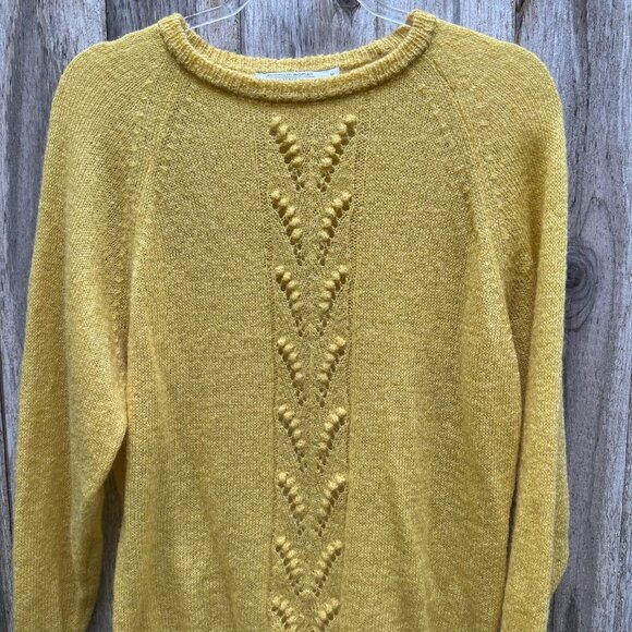 Summum Woman Amsterdam Mohair Blend Yellow Lightweight Sweater Medium - Picture 3 of 7